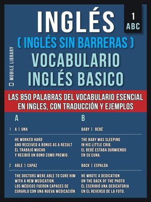 cover image of Inglés (Inglés Sin Barreras) Vocabulario Ingles Basico--1--ABC